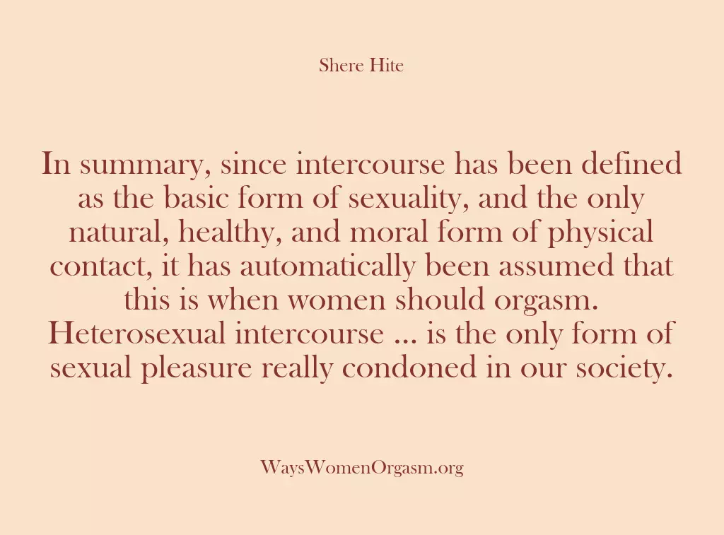 In summary, since intercourse has been defined as the basic form of…