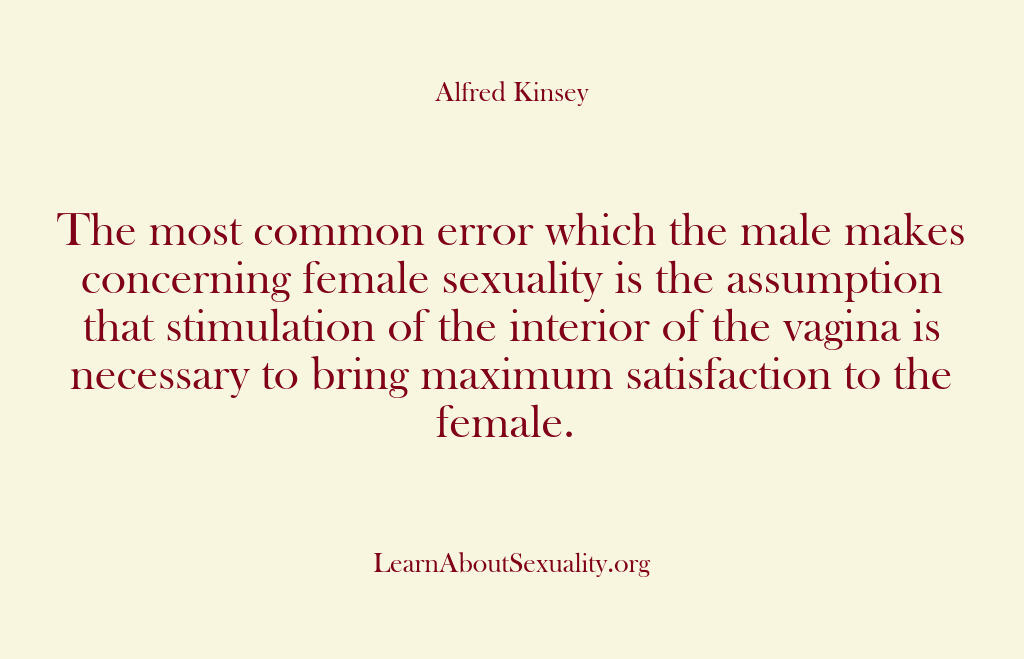 Alfred Kinsey Male Sexuality – Most males who have participat…