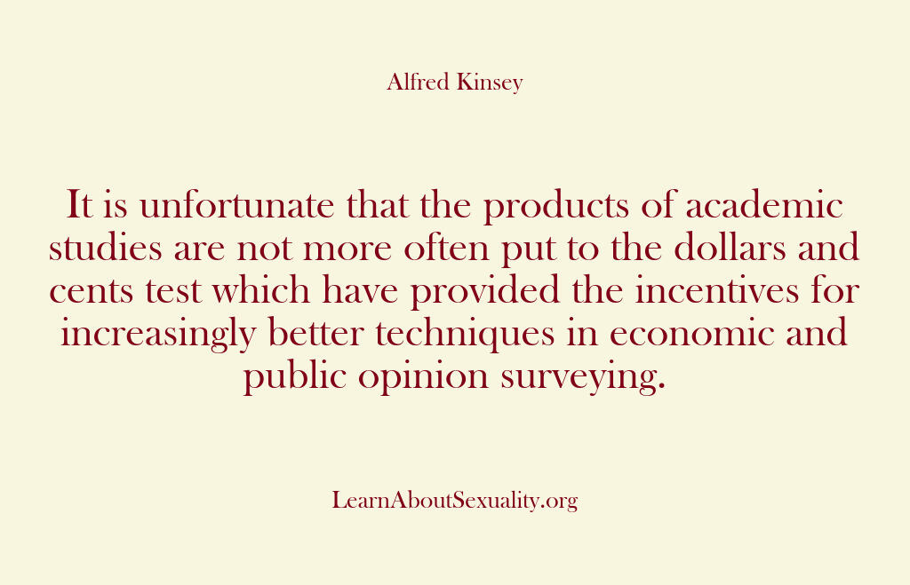 Alfred Kinsey Male Sexuality – It is unfortunate that the pro…