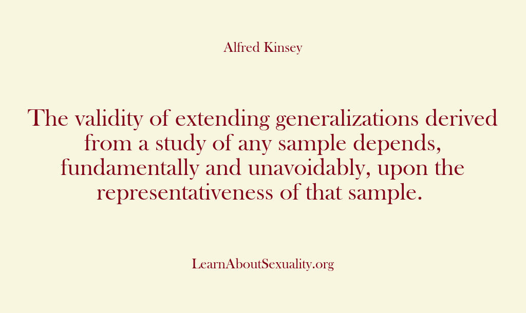 Alfred Kinsey Male Sexuality – The validity of extending gene…