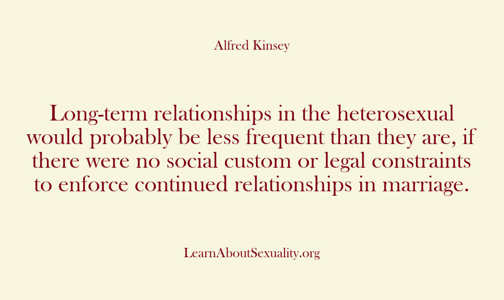 Alfred Kinsey Male Sexuality – Long-term relationships in the…