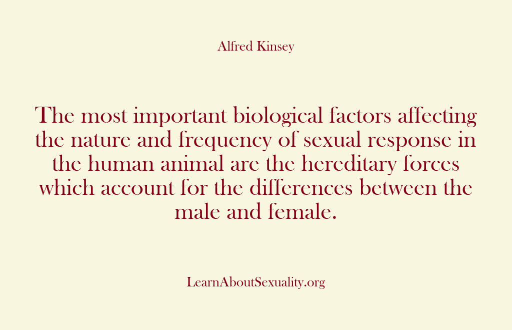 Alfred Kinsey Male Sexuality – The most important biological …
