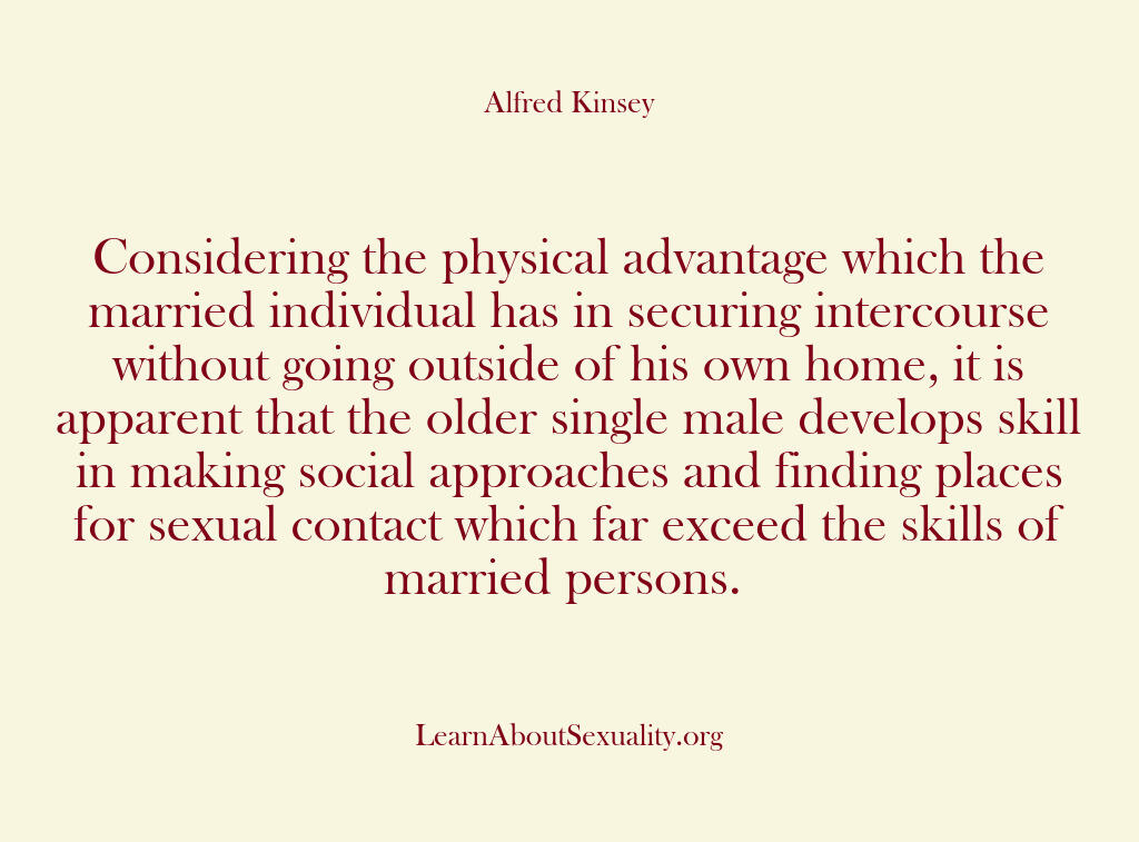 Alfred Kinsey Male Sexuality – Considering the physical advan…