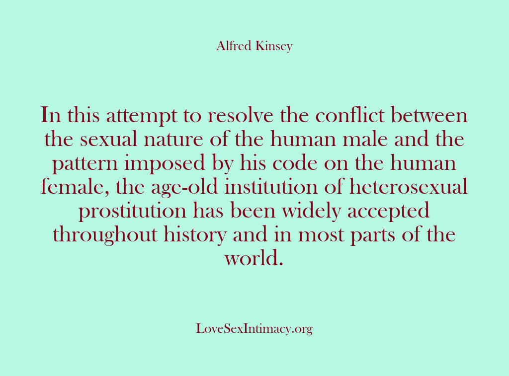 Alfred Kinsey Female Sexuality – In this attempt to resolve the…