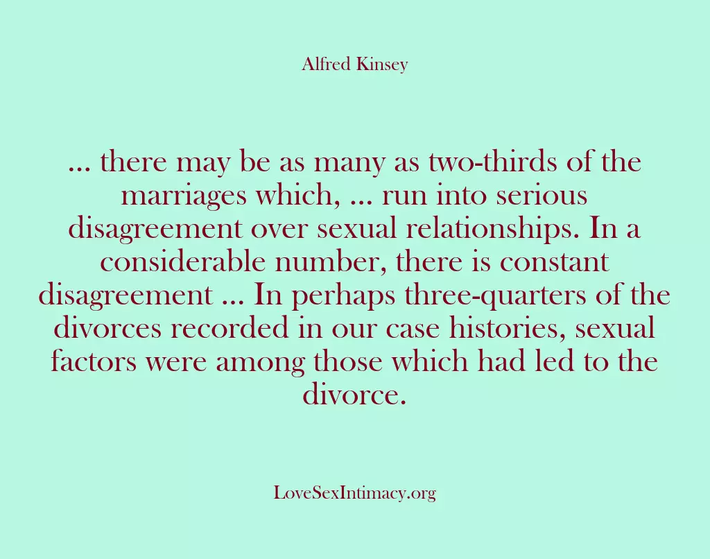 … there may be as many as two-thirds of the marriages which,…