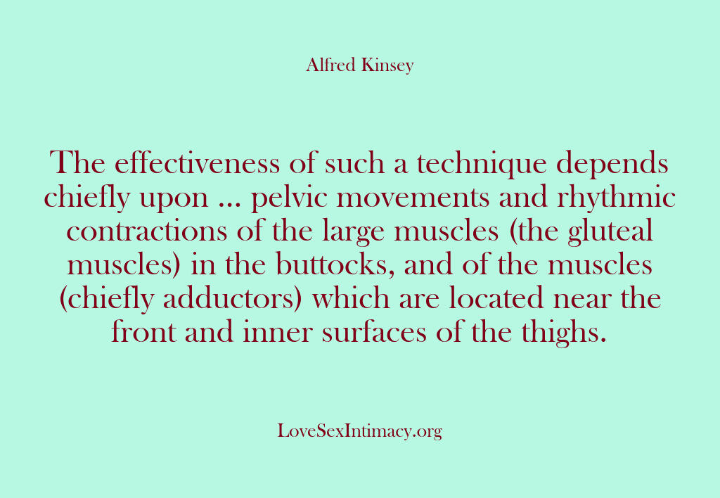 Alfred Kinsey Female Sexuality – The effectiveness of such a te…