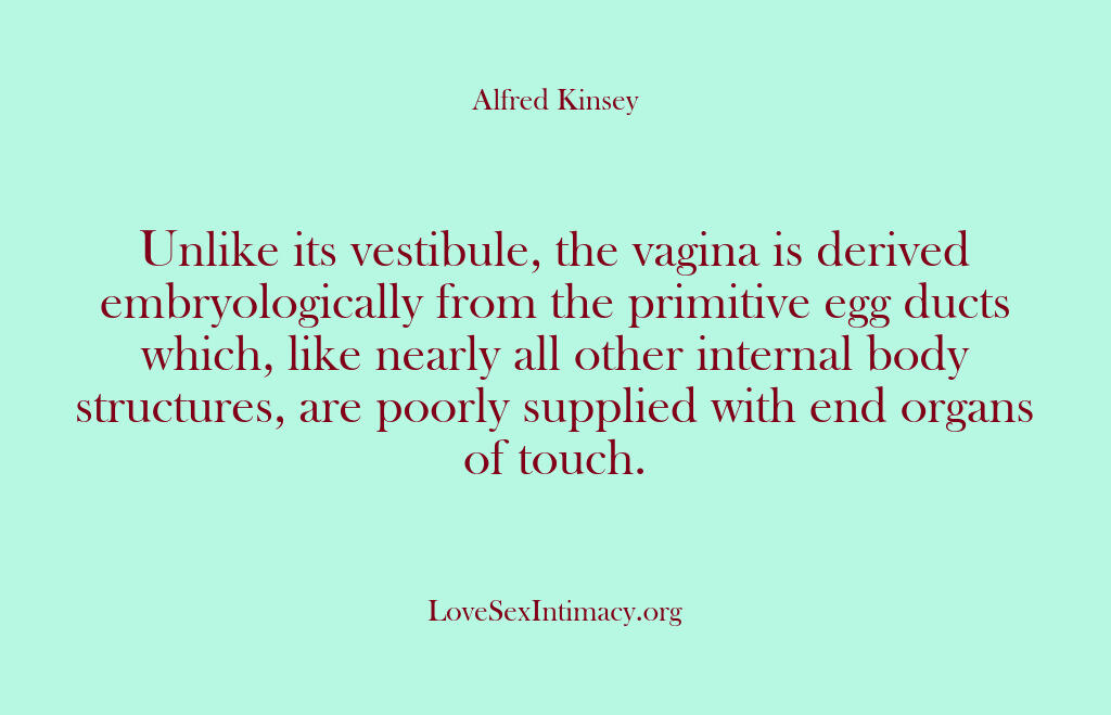 Alfred Kinsey Female Sexuality – Unlike its vestibule the vagi…