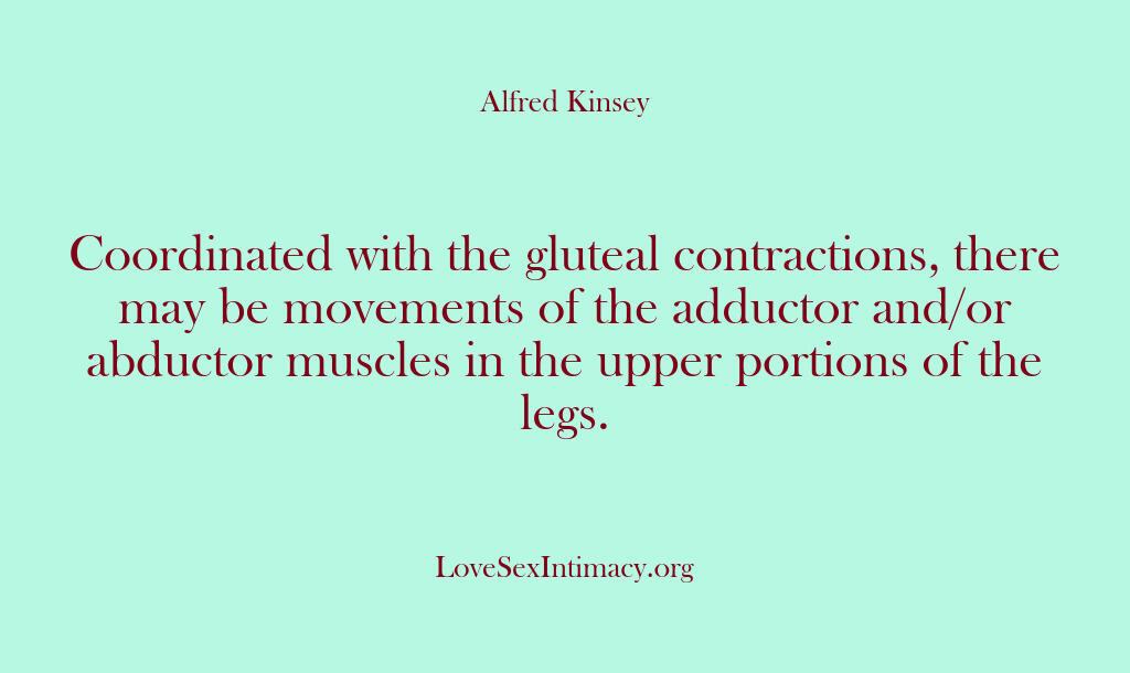 Alfred Kinsey Female Sexuality – Coordinated with the gluteal c…