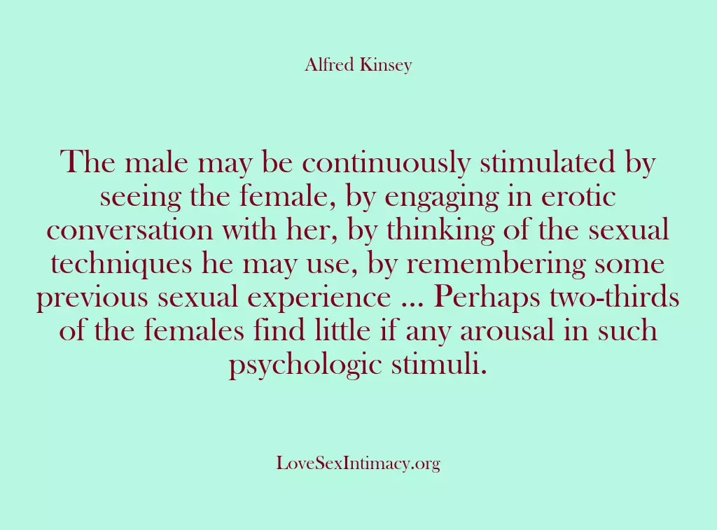 The male may be continuously stimulated by seeing the female, by engaging…
