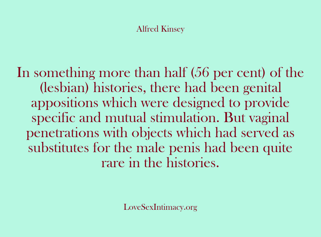Alfred Kinsey Female Sexuality – In something more than half (5…