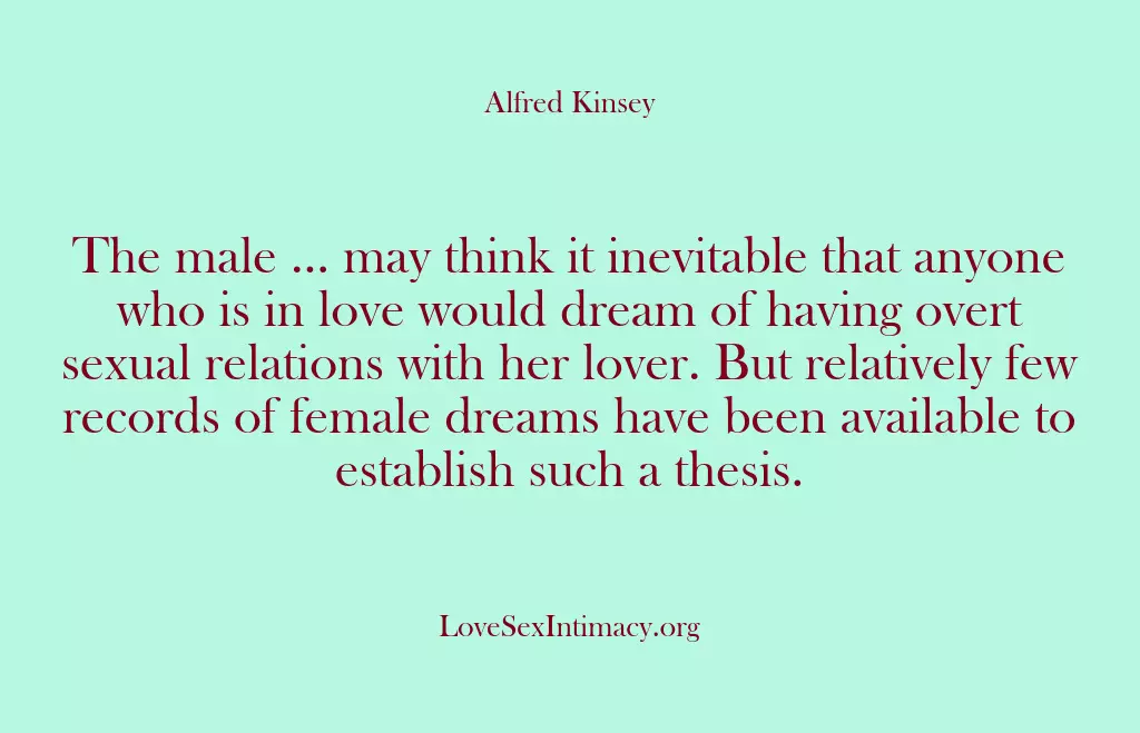 The male … may think it inevitable that anyone who is in…