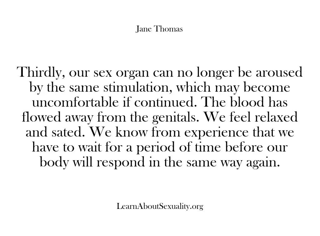 Thirdly, our sex organ can no longer be aroused by the same…