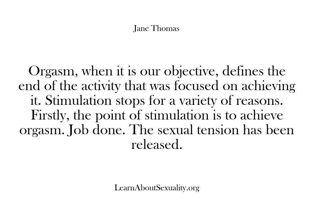 Learn About Sexuality – Orgasm when it is our objecti…
