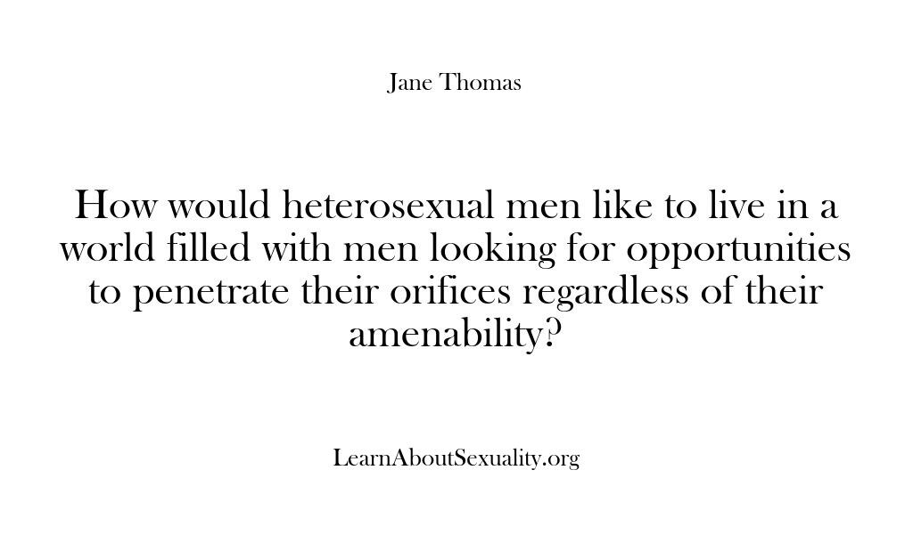 Learn About Sexuality – How would heterosexual men lik…
