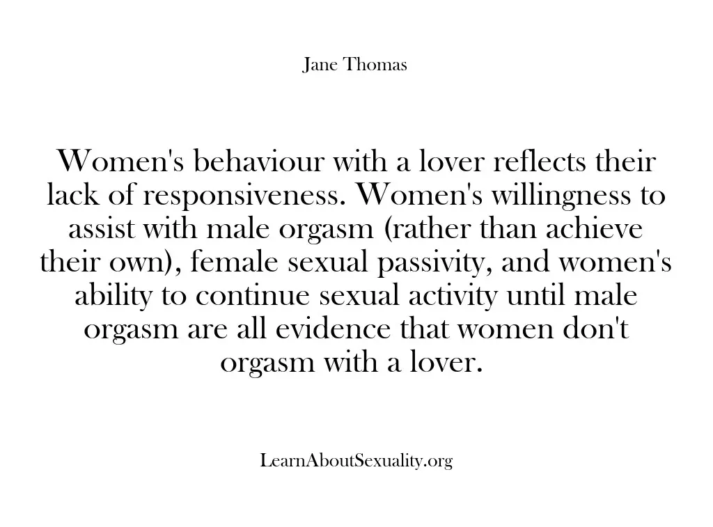 Women’s behaviour with a lover reflects their lack of responsiveness. Women’s willingness…