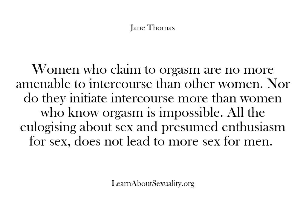 Learn About Sexuality – Women who claim to orgasm are …