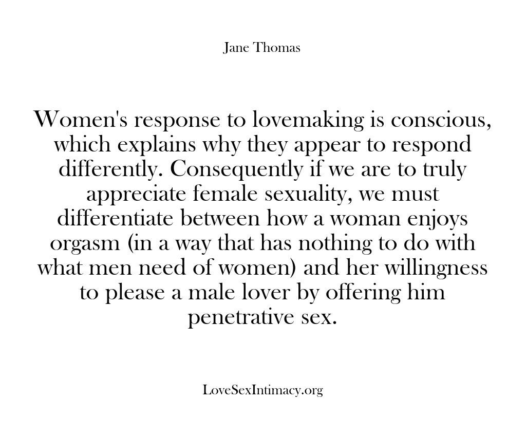 Love Sex Intimacy – Women’s response to lovemaking…