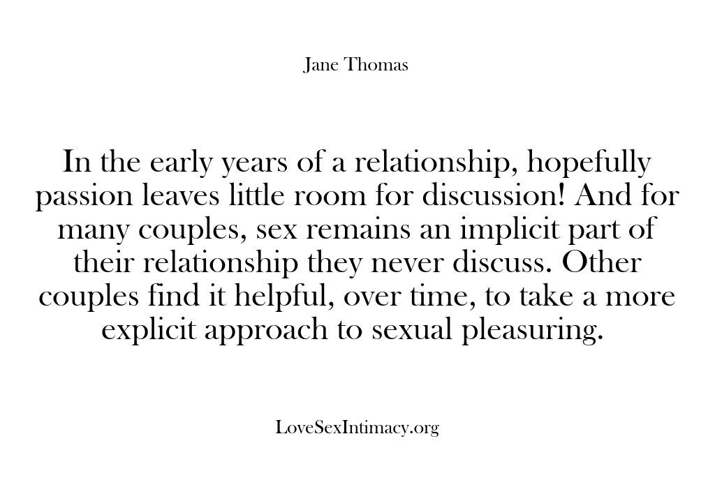 Love Sex Intimacy – In the early years of a relati…