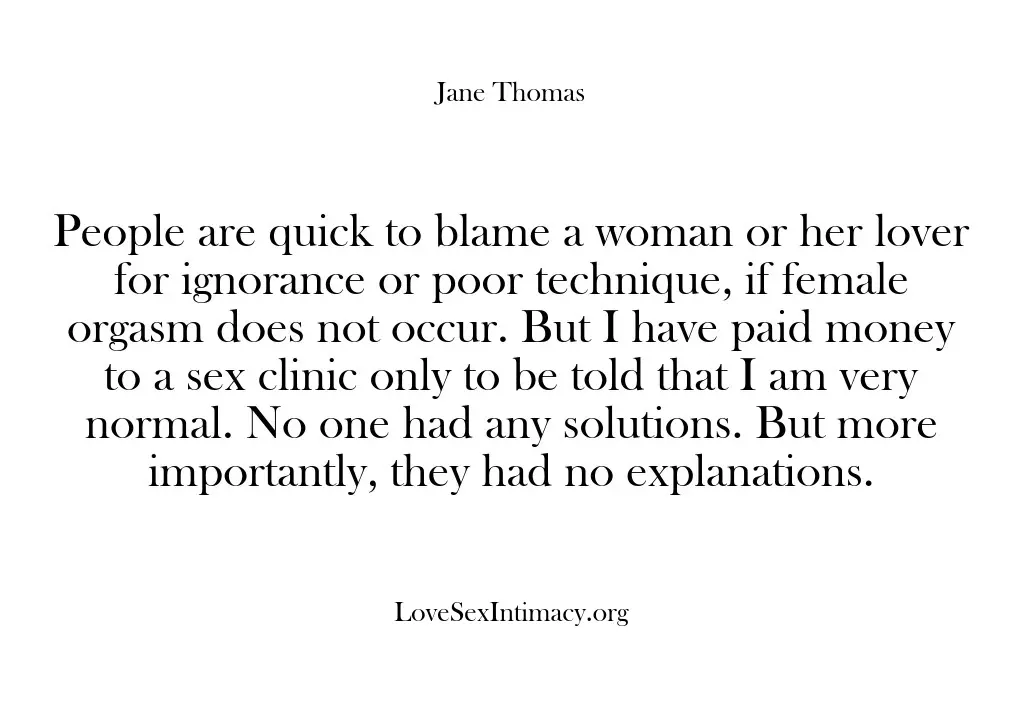 People are quick to blame a woman or her lover for ignorance…