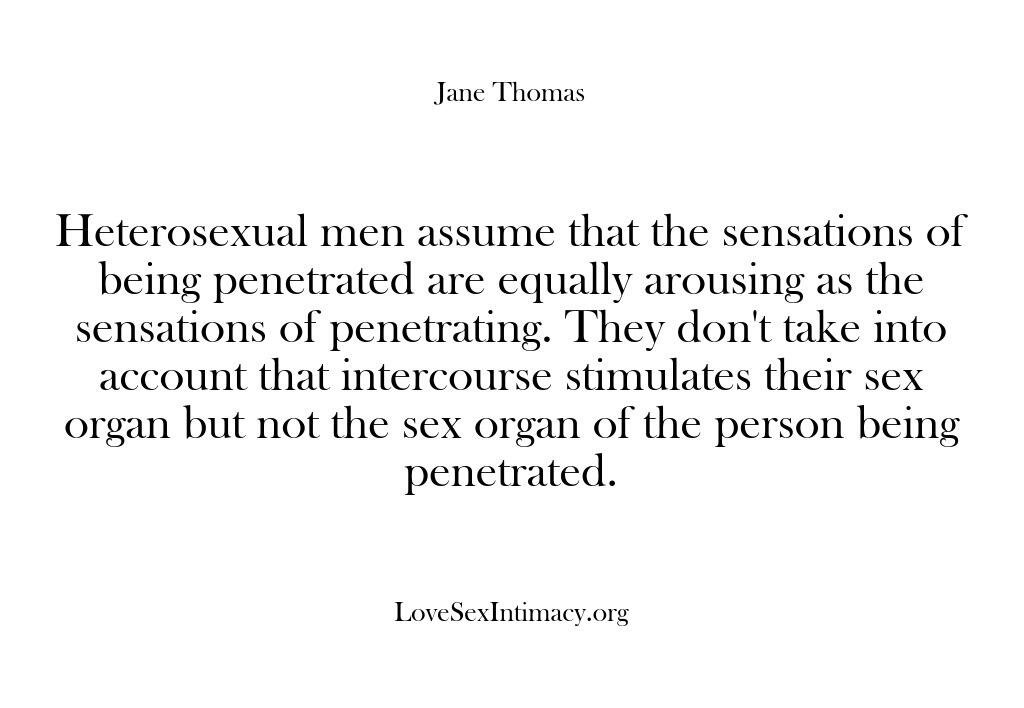 Love Sex Intimacy – Heterosexual men assume that t…