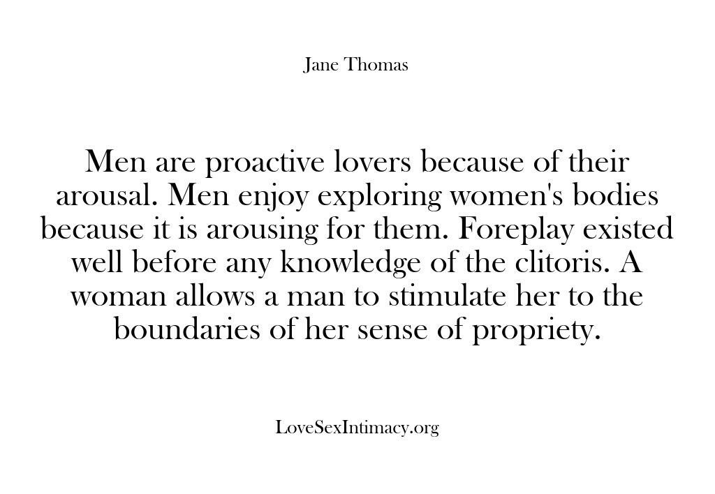 Love, Sex & Intimacy – Men are proactive lovers becau…