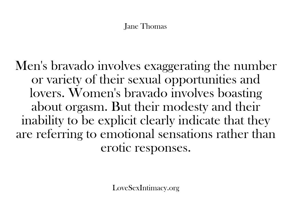 Love Sex Intimacy – Men’s bravado involves exagger…
