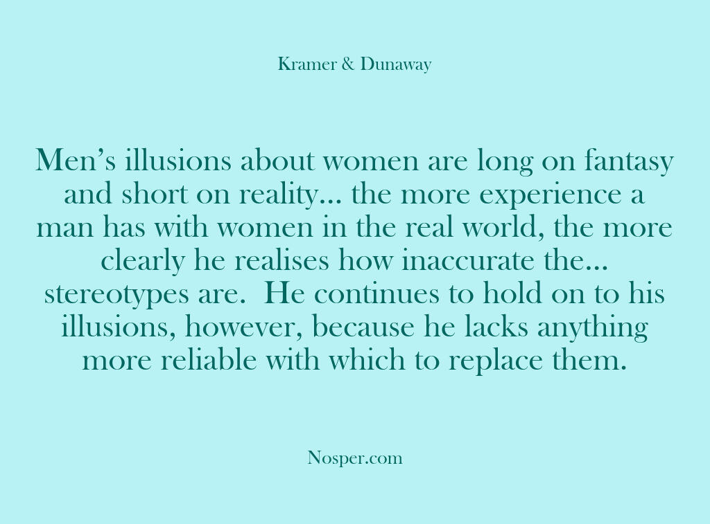 Other Sources – Men’s illusions about women ar…