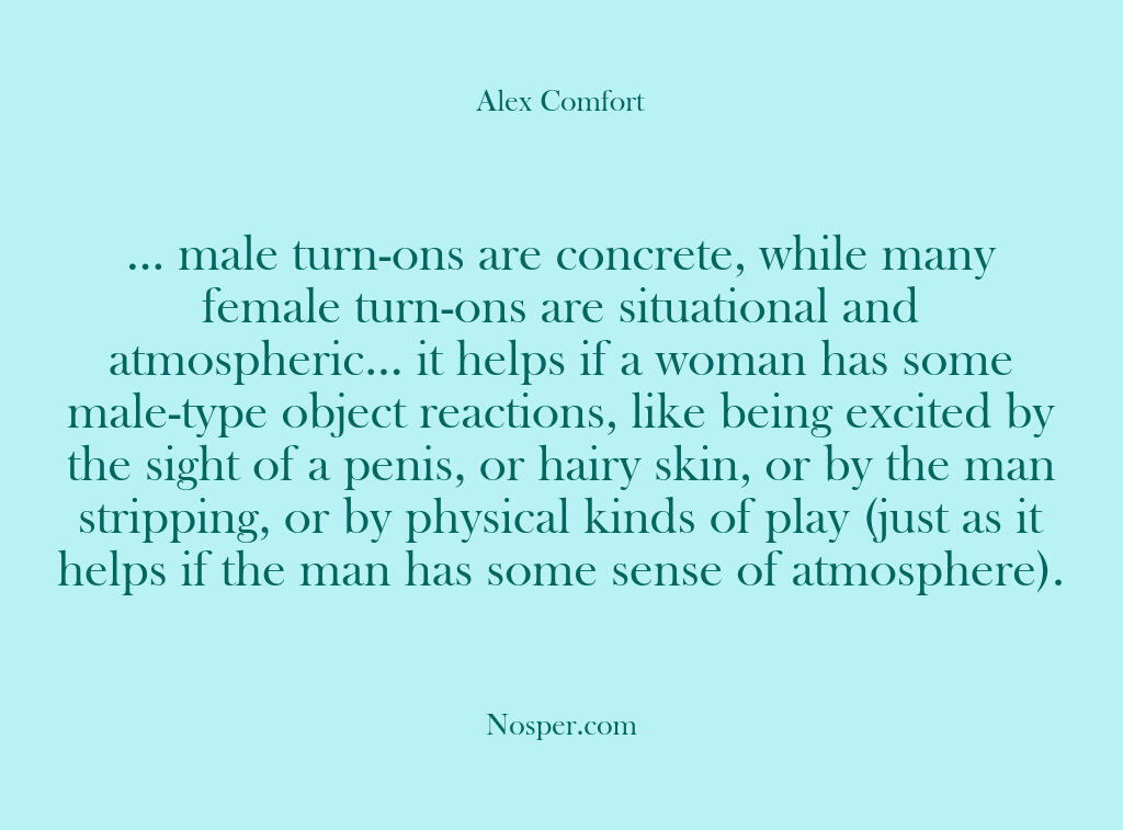 Other Sources – … male turn-ons are concrete …