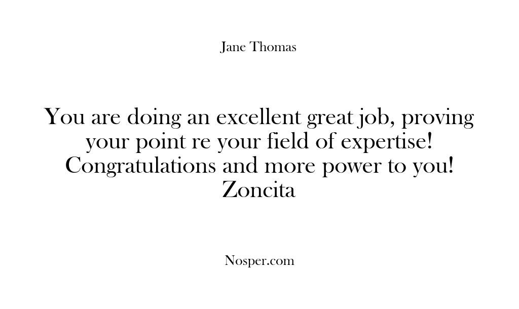 You are doing an excellent great job, proving your point re your…