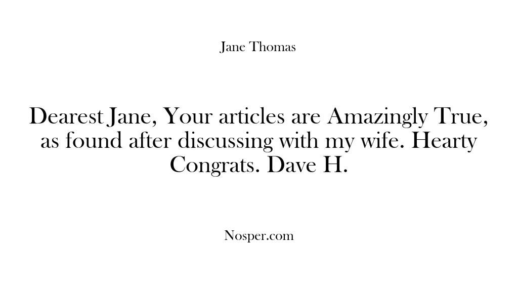 Testimonials – Dearest Jane Your articles ar…
